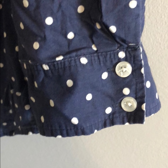 Navy blouse with white polka dot - Picture 5 of 7